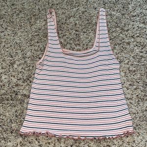 American Eagle - Stripped Square-neck Tank